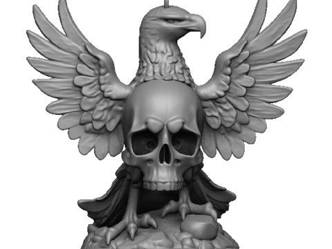Eagle and skull pendant 2 3D Принт Модель