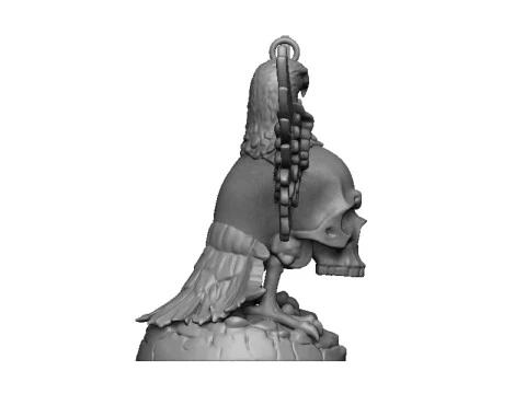 Eagle and skull pendant 2 3D Print Model