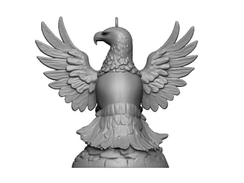Eagle and skull pendant 2 3D Print Model