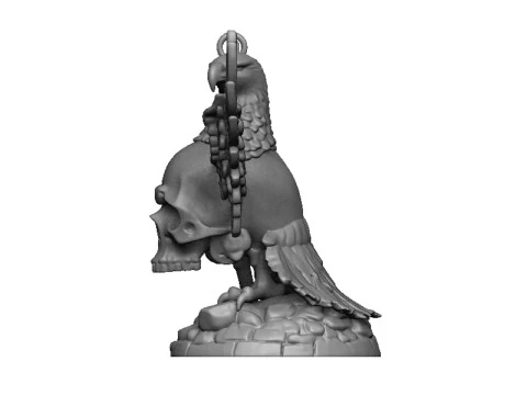 Eagle and skull pendant 2 3D Print Model