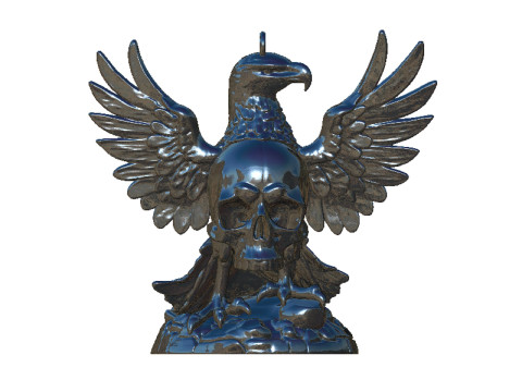 Eagle and skull pendant 2 Modèles 3D en vedette