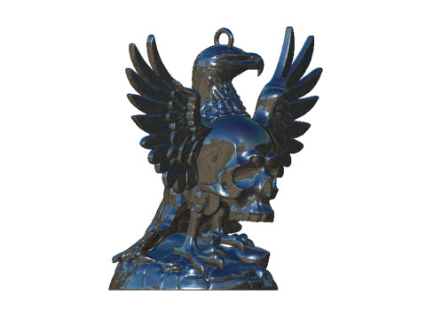 Eagle and skull pendant 2 Modèles 3D en vedette