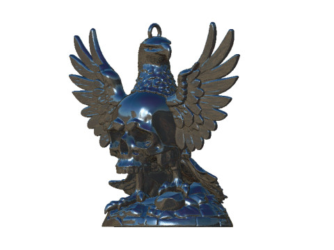 Eagle and skull pendant 2 Modèles 3D en vedette