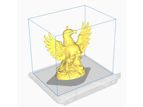 Eagle and skull pendant 2 Modèles 3D en vedette