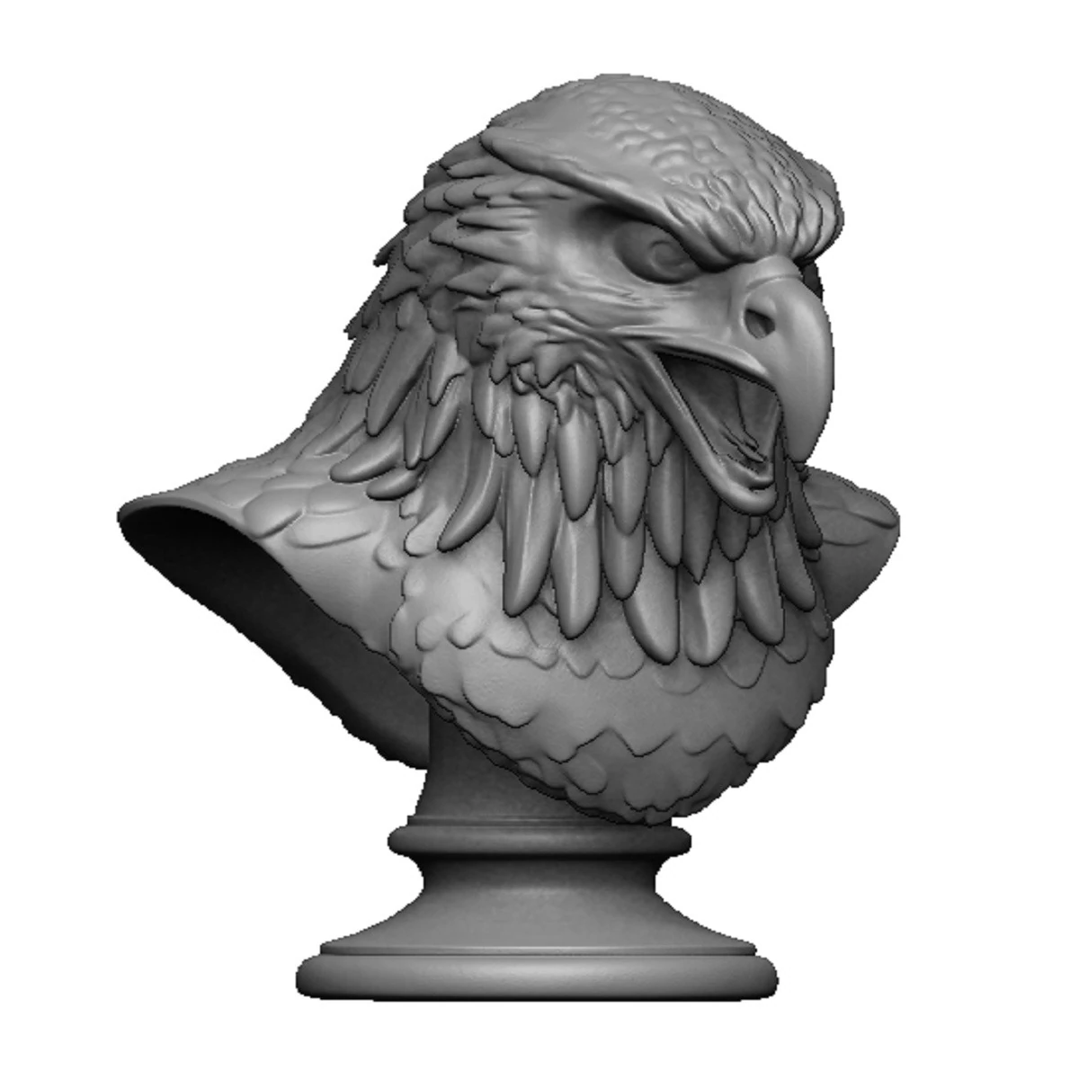 Eagle head bust 3D Print Model .c4d .max .obj .3ds .fbx .stl .blend 