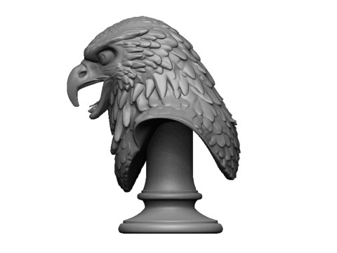 Eagle head bust 3D 打印模型