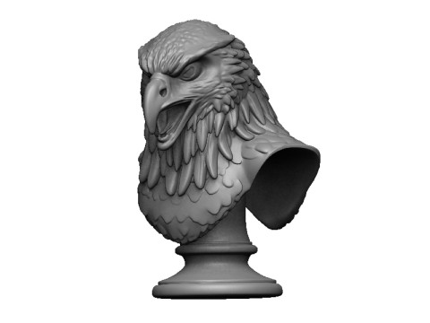 Eagle head bust 3D 打印模型