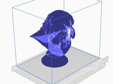 Eagle head bust 3D 打印模型