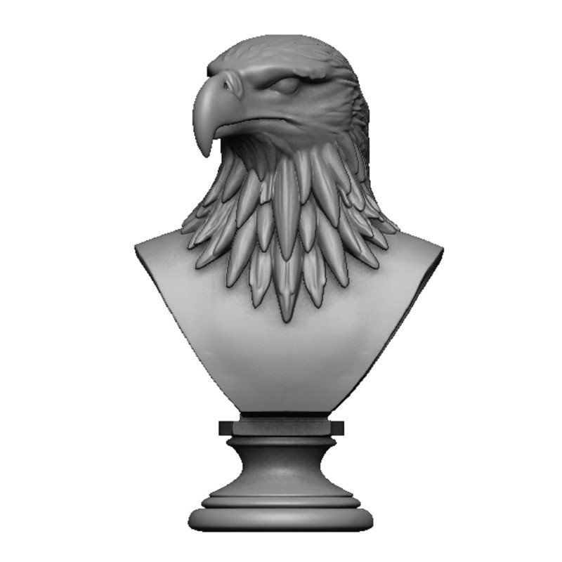 Eagle head bust 2 3D Print Model .c4d .max .obj .3ds .fbx .stl .blend