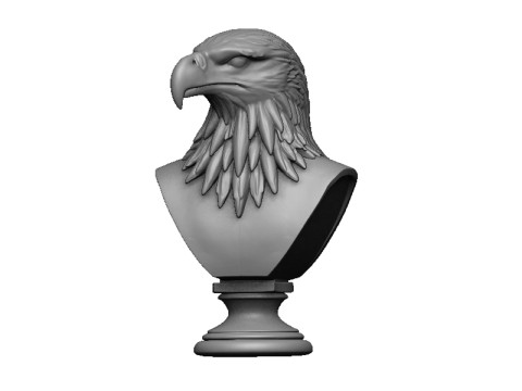 Eagle head bust 2 3D Print Model