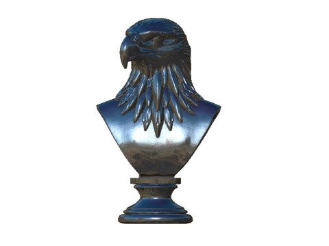 Eagle head bust 2 3D Print Model