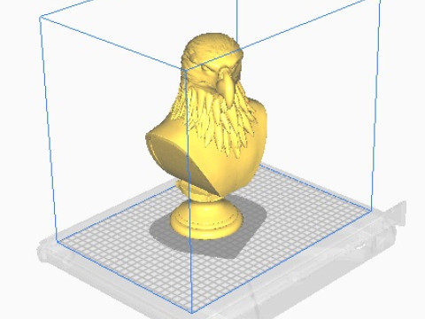 Eagle head bust 2 3D Print Model
