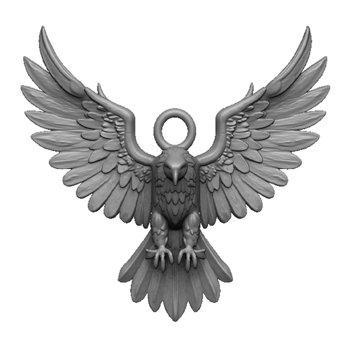 Eagle pendant 2 3D Print Model .c4d .max .obj .3ds .fbx .stl .blend 