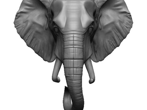 Elephant head Model Cetak 3D