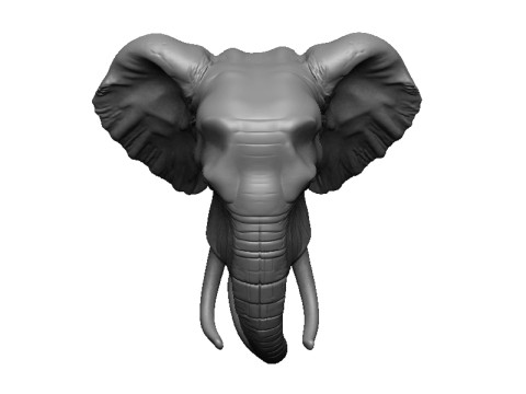 Elephant head 3D 打印模型