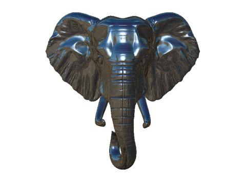 Elephant head 3D 打印模型