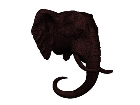 Elephant head 3D 打印模型