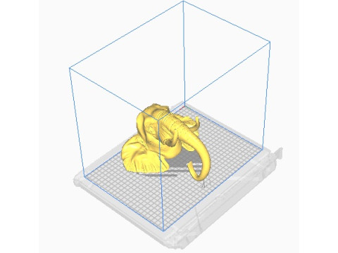 Elephant head 3D 打印模型