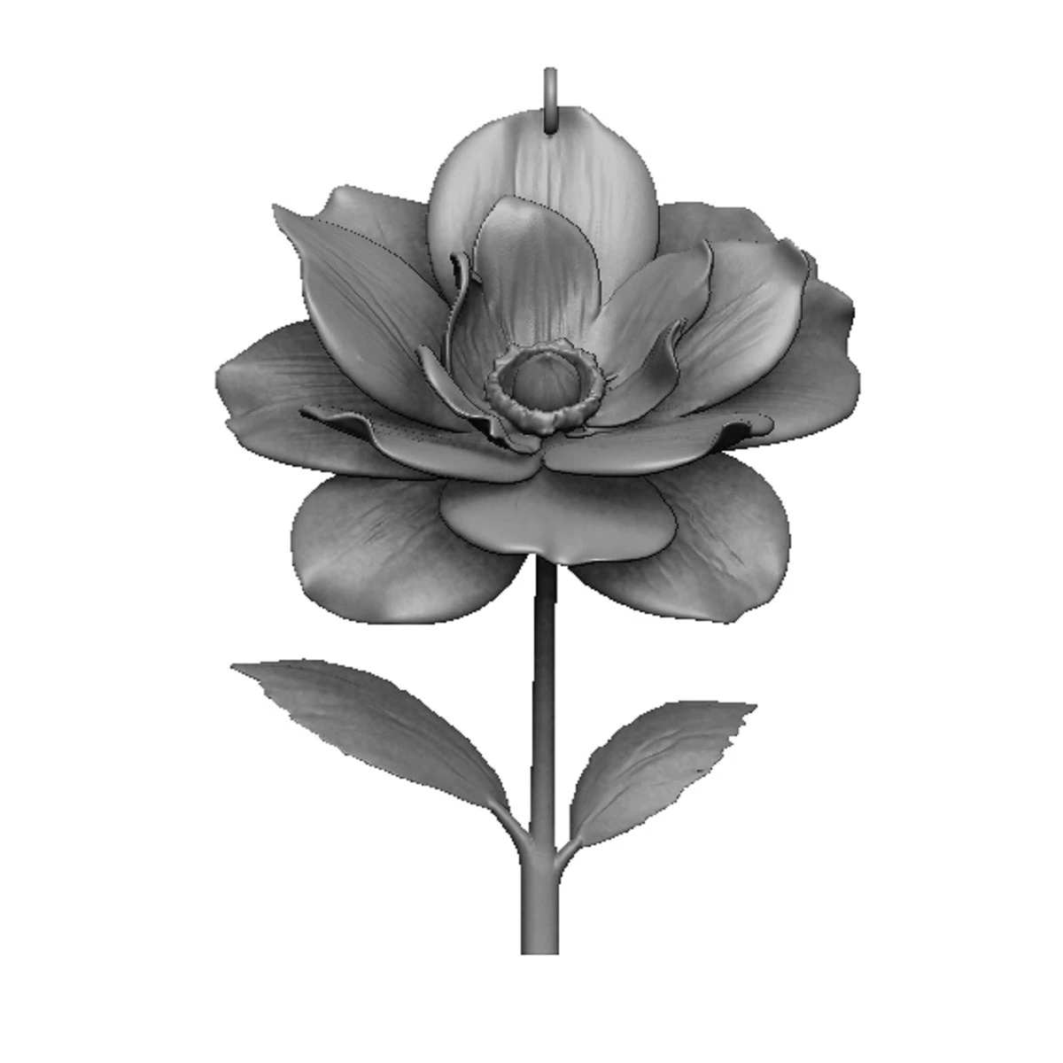 Flower pendant 3D Print Model .c4d .max .obj .3ds .fbx .stl .blend 
