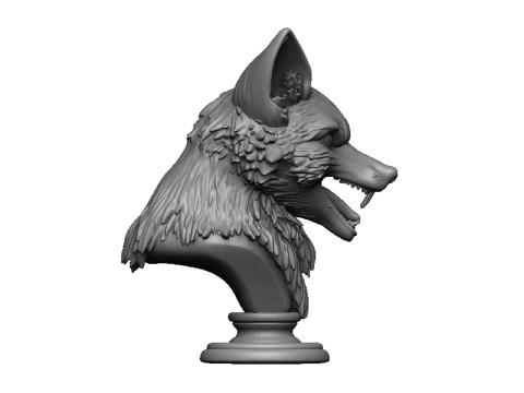 Fox head bust 3D 打印模型