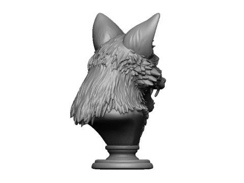 Fox head bust 3D 打印模型