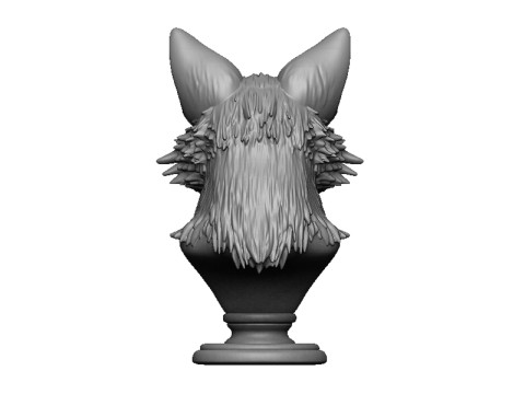 Fox head bust 3D 打印模型