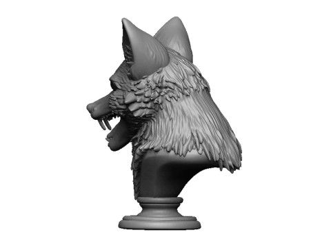 Fox head bust 3D 打印模型