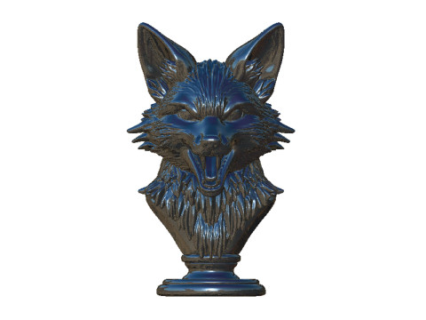 Fox head bust 3D 打印模型