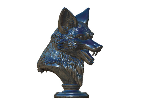 Fox head bust 3D 打印模型