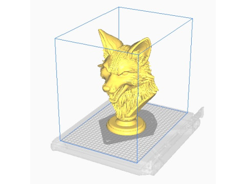 Fox head bust 3D 打印模型