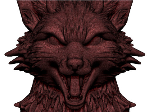 Fox head bust 3D 打印模型