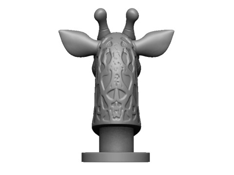 Giraffe head 3D Print Model