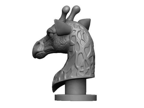 Giraffe head 3D Print Model