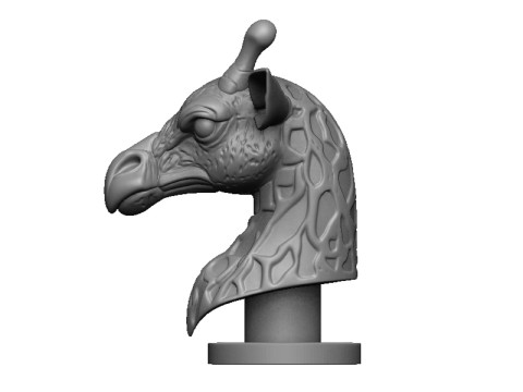 Giraffe head 3D Print Model