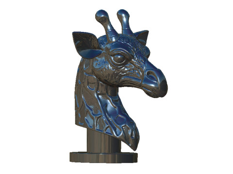 Giraffe head 3D Print Model