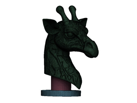 Giraffe head 3D Print Model