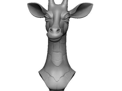 Giraffe head bust 3D प्रिंट मॉडल