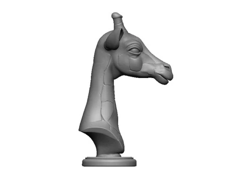 Giraffe head bust 3D Print Model