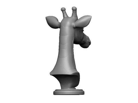 Giraffe head bust 3D 打印模型