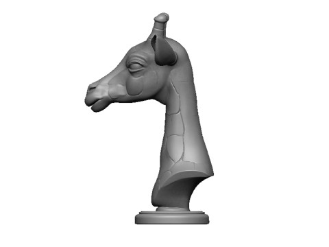 Giraffe head bust 3D 打印模型