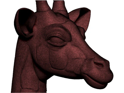Giraffe head bust 3D Print Model