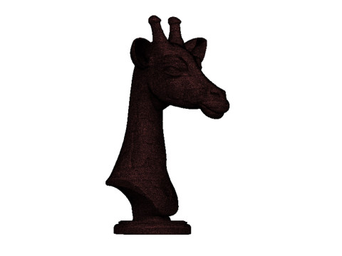 Giraffe head bust 3D 打印模型