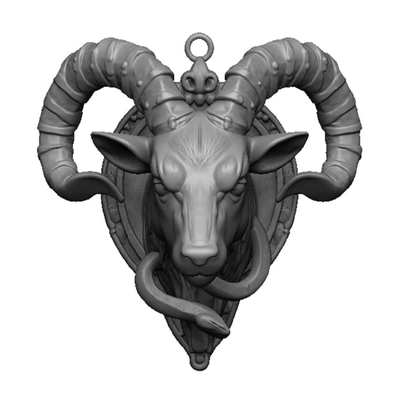 Goat pendant 3Dプリントモデル .c4d .max .obj .3ds .fbx .stl .blend 