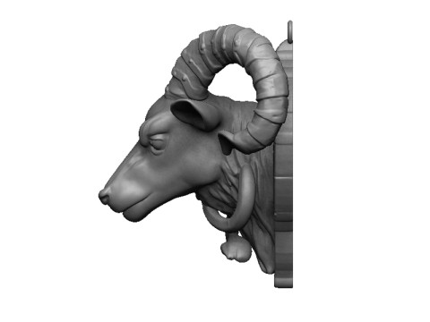 Goat pendant 3Dプリントモデル