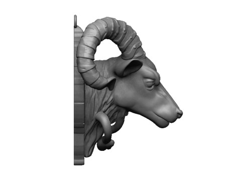 Goat pendant 3Dプリントモデル