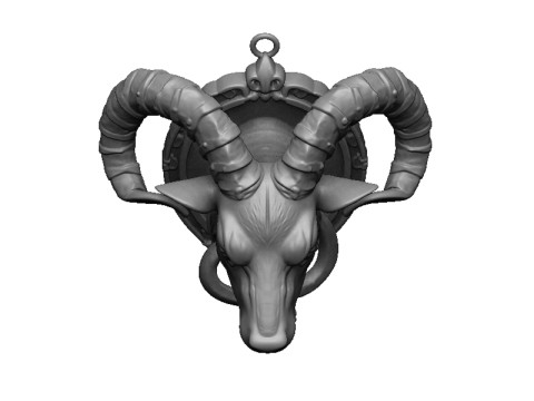 Goat pendant 3Dプリントモデル