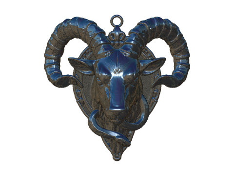 Goat pendant 3Dプリントモデル