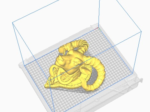 Goat pendant 3Dプリントモデル