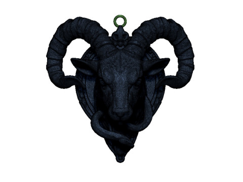 Goat pendant 3Dプリントモデル