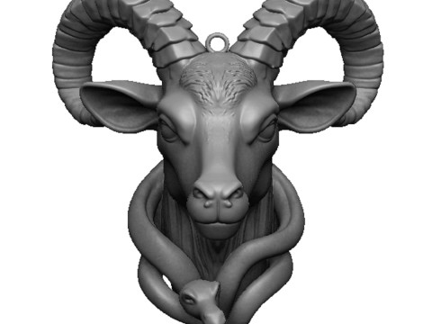 Goat pendant 2 Modèles 3D en vedette